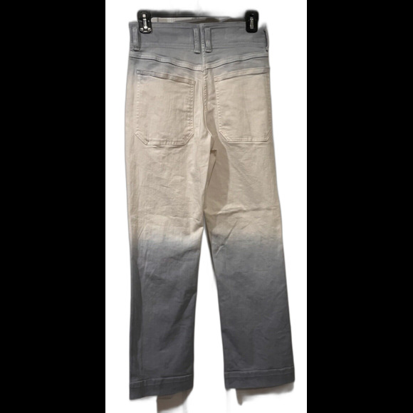 NEW Free People Ombre Bootcut Jeans Womens 26 Blue White Boho Hippy Tie Dye Y2K - Picture 2 of 7